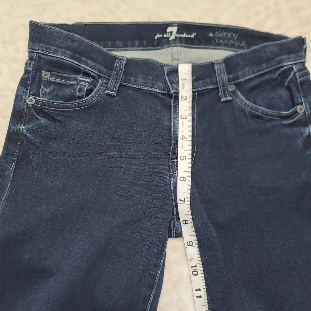 7 Seven For All Mankind The Skinny Bootcut Jeans Size 26 Women's Dark Blue